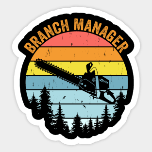 Cool Woodworking Art Arborist Branch Manager Sticker